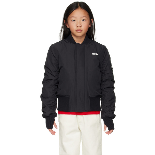  032c Ssense Exclusive Kids Black Bomber Jacket 