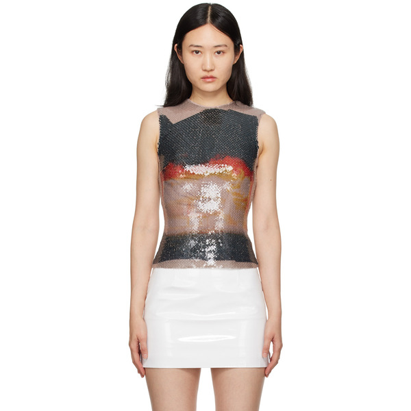  16arlington Taupe Nage Tank Top 