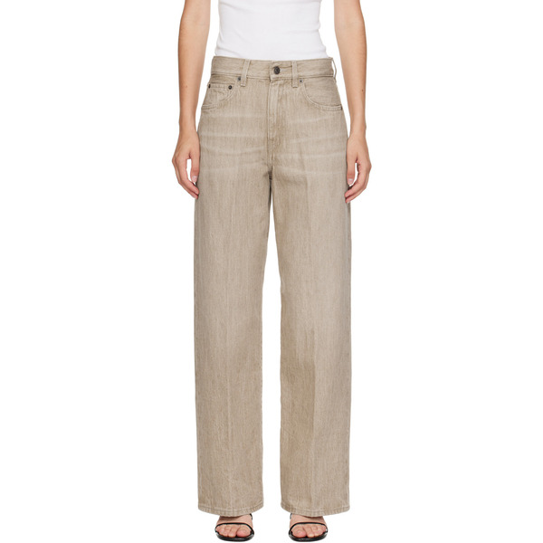  6397 Beige Wide Jeans 