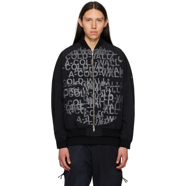  A-cold-wall* Black Printed Bomber Jacket 