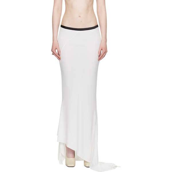  Aaron Esh Ssense Exclusive Bridal Capsule Asymmetric Fish Tail Maxi Skirt 