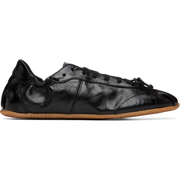  Abra Black Ballerina Leather Sneakers 