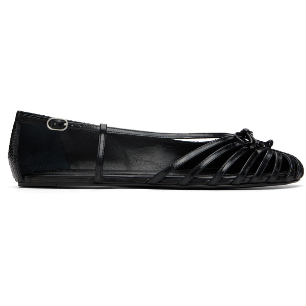  Abra Black Double Shoe Ballerina Flats 