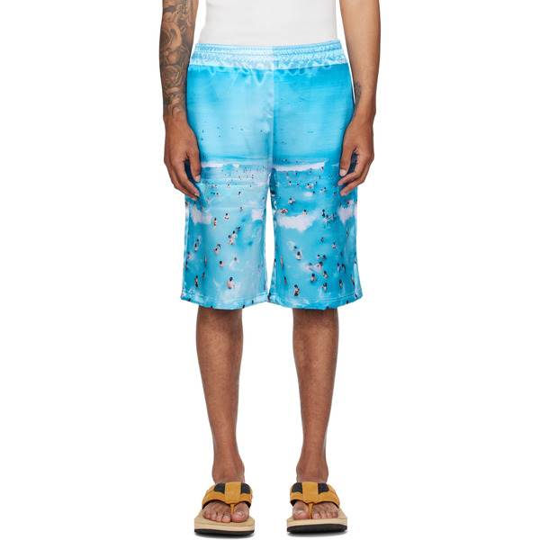  Abra Ssense Exclusive Blue Basketball Printed Shorts 