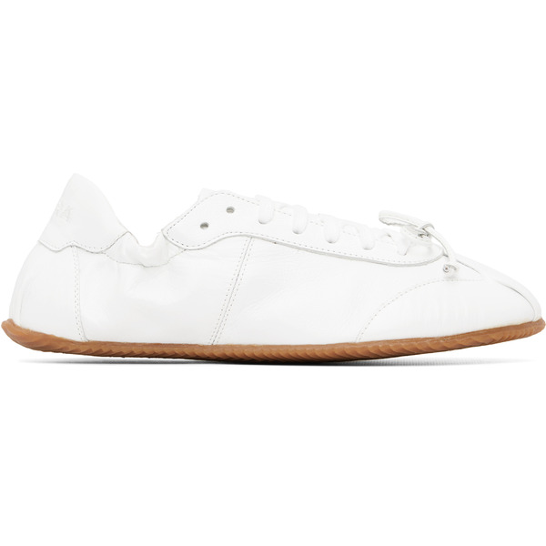  Abra White Ballerina Leather Sneakers 
