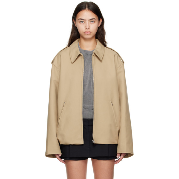  Acne Studios Beige Cotton Satin Jacket 