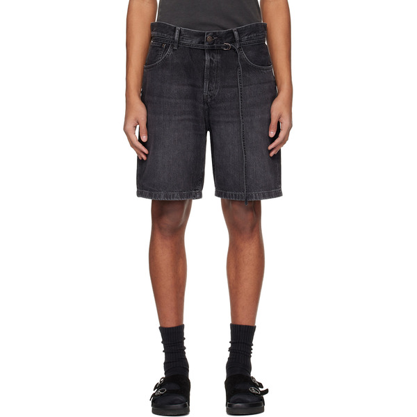  Acne Studios Black Loose Fit Denim Shorts 