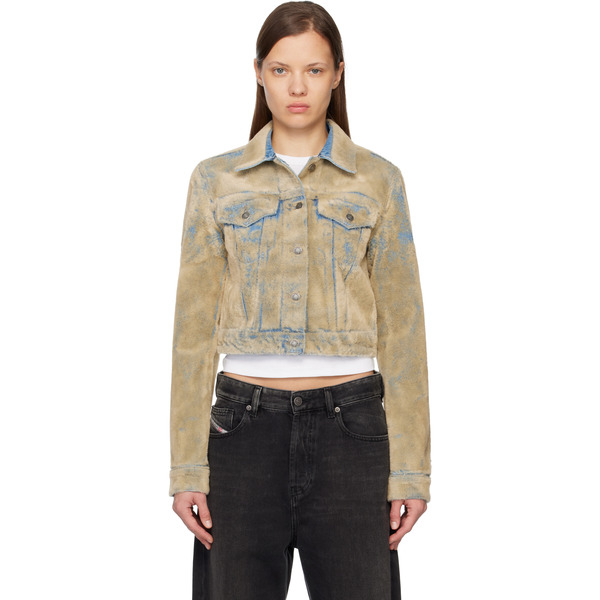  Acne Studios Blue Flocked Denim Jacket 