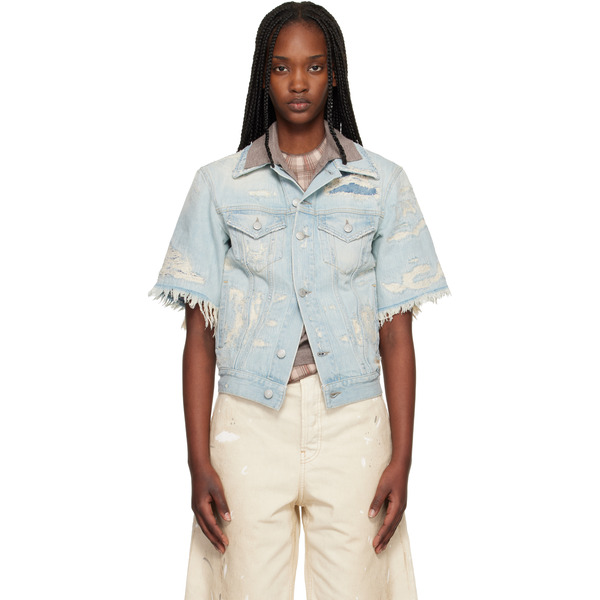  Acne Studios Blue Mended Denim Jacket 