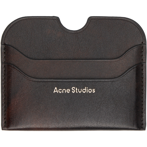  Acne Studios Brown Leather Card Holder 