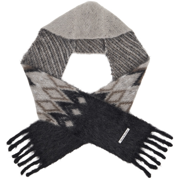  Acne Studios Gray Hooded Scarf 