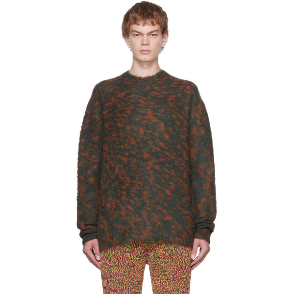  Acne Studios Green & Orange Acrylic Sweater 