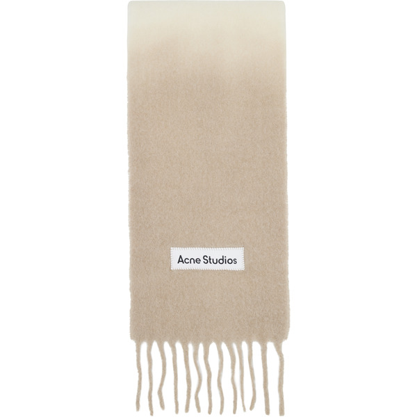  Acne Studios Off-white & Beige Wool Fringe Scarf 