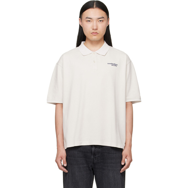  Acne Studios Off-white Washed Logo Polo 