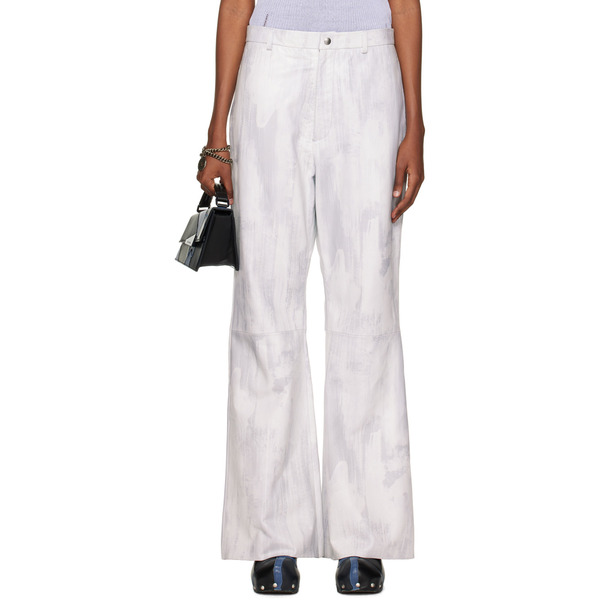  Acne Studios Ssense Exclusive White Leather Trousers 