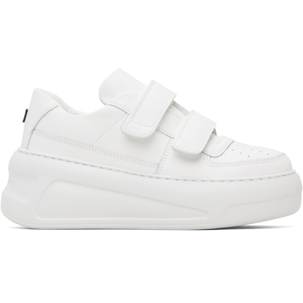  Acne Studios White Velcro Strap Platform Sneakers 