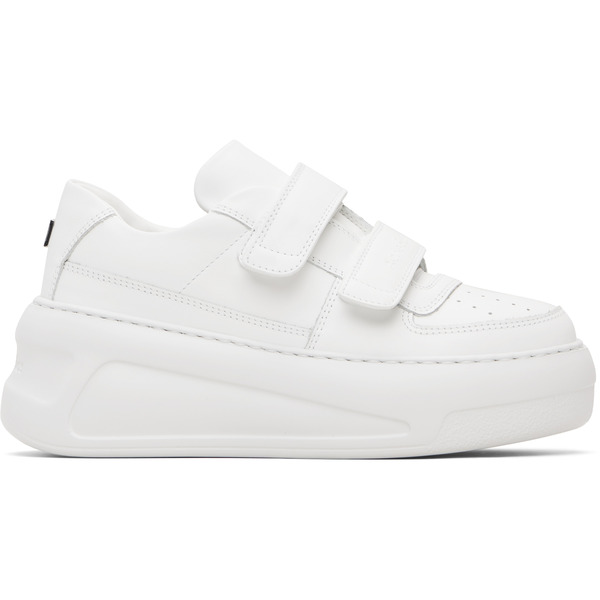  Acne Studios White Velcro Strap Platform Sneakers 