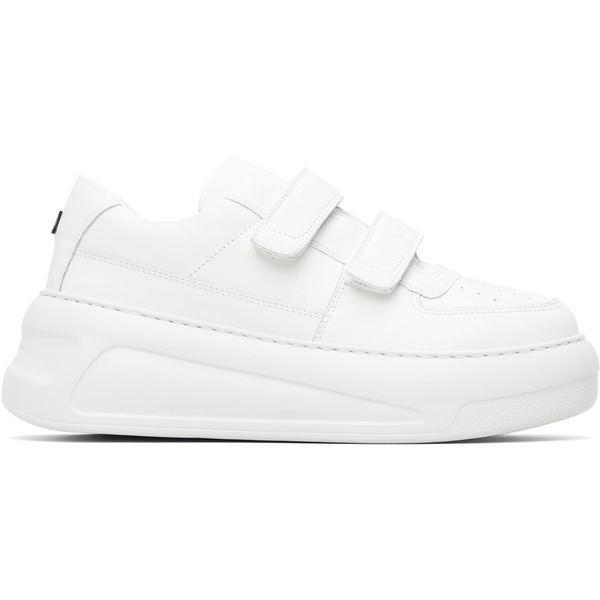  Acne Studios White Velcro Strap Platform Sneakers 