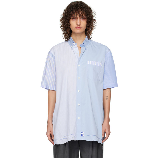  Ader Error Blue Paneled Shirt 