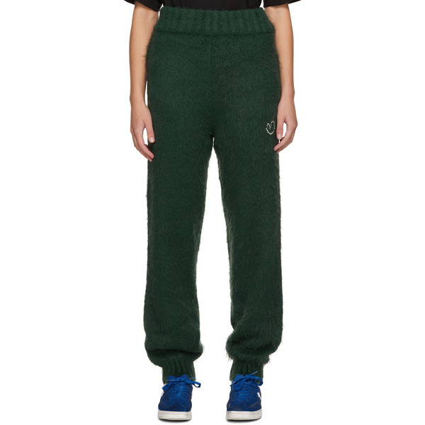  Ader Error Green Embroidered Sweatpants 