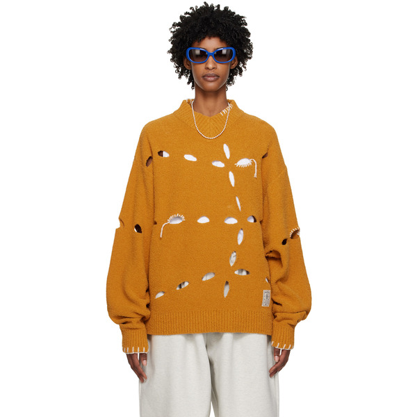  Ader Error Yellow Perforated Sweater 
