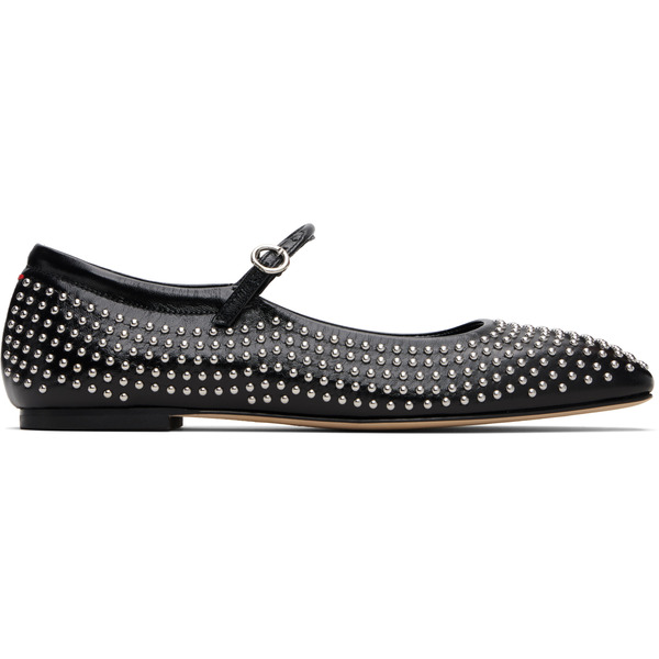  Aeyde Black Uma Mini Stud Mary-jane Flats 