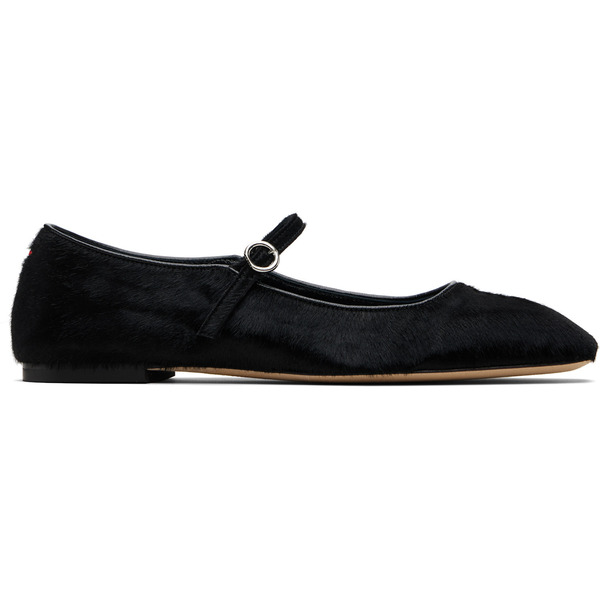  Aeyde Black Uma Ponyhair Mary-jane Ballerina Flats 