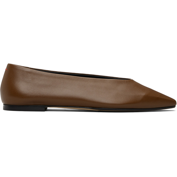  Aeyde Brown Betty Square-toe Ballerina Flats 