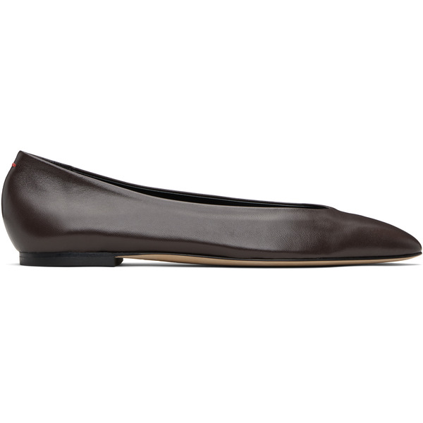  Aeyde Brown Ellie Ballerina Flats 