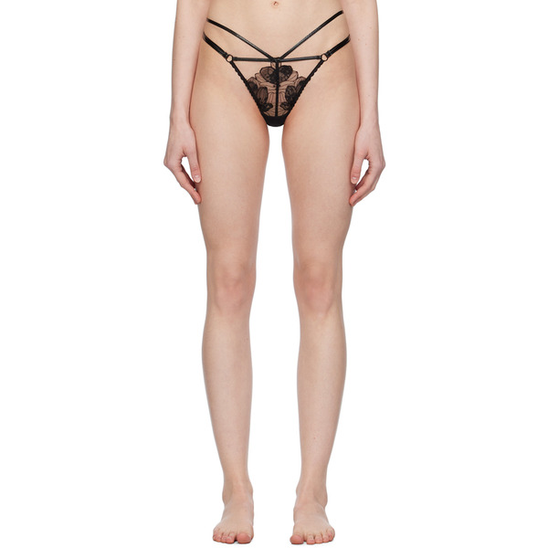  Agent Provocateur Black Litzia Thong 