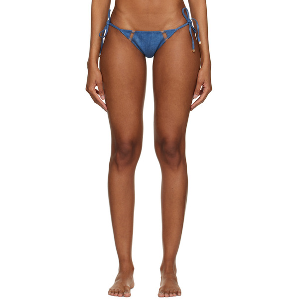  Agent Provocateur Blue Ellah Denim Bikini Bottoms 