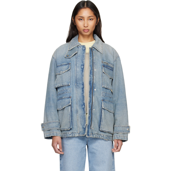  Agolde Blue Aubrey Denim Jacket 