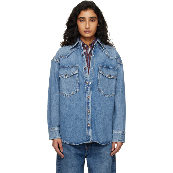  Agolde Blue Lotta Denim Shirt 