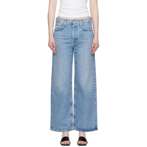  Agolde Blue Low Slung Baggy Jeans 