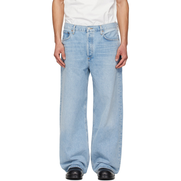  Agolde Blue Low Slung Baggy Jeans 