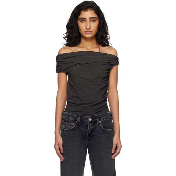  Agolde Brown Sherilyn Bodysuit 