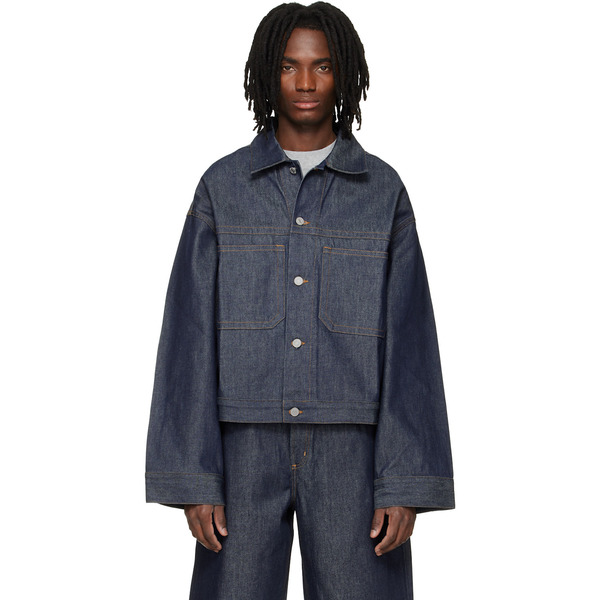  Agolde Navy Blaze Denim Jacket 