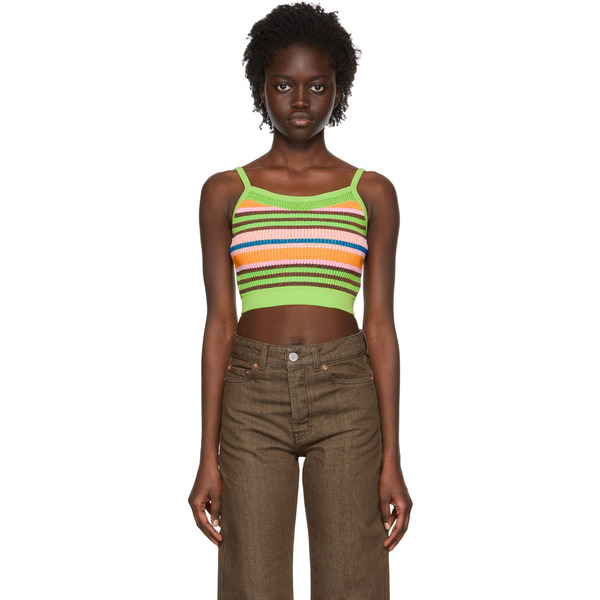  Agr Green Nylon Tank Top 