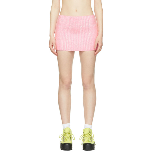  Agr Pink Cotton Mini Skirt 