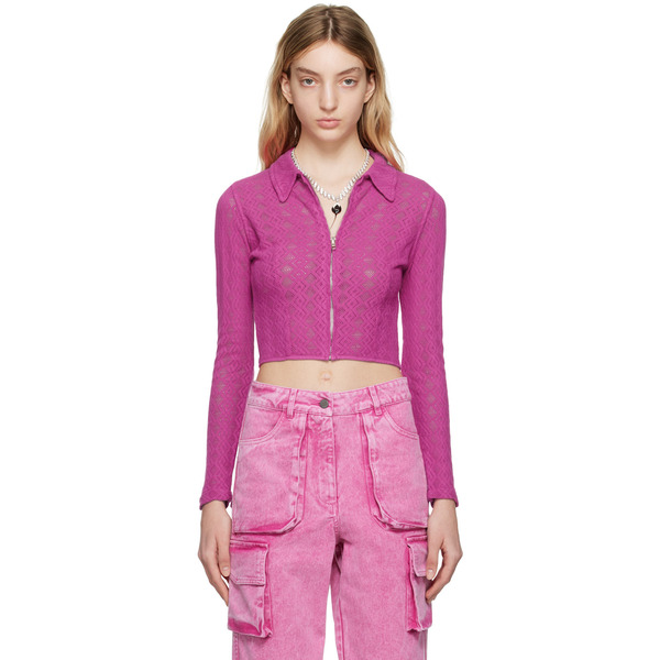  Agr Pink Zip Shirt 