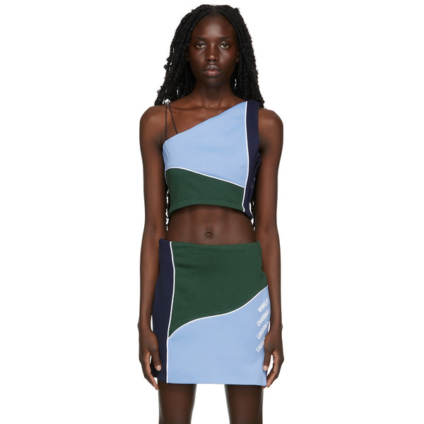  Ahluwalia Blue & Green Twice As Nice Tank Top 