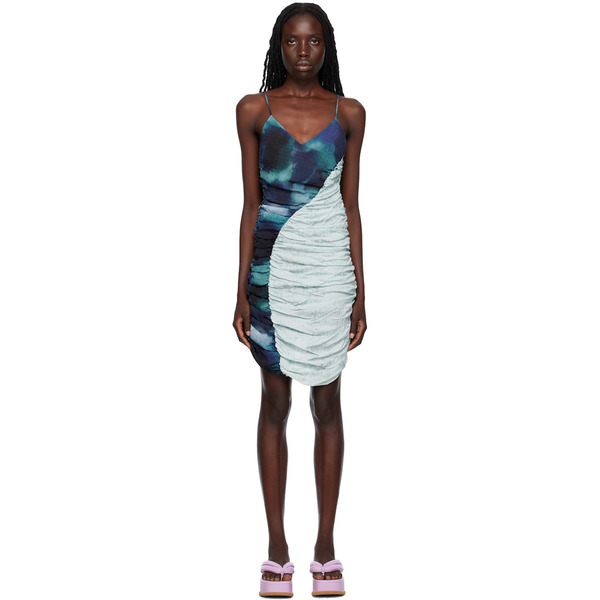  Ahluwalia Blue Solange Minidress 