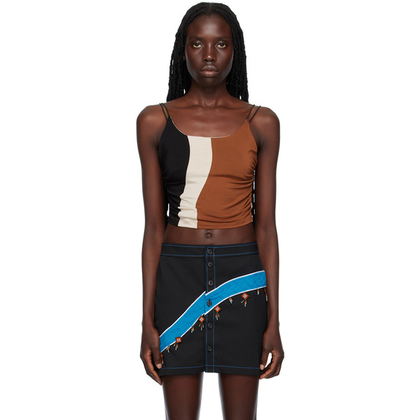  Ahluwalia Brown & Black Elshadai Camisole 