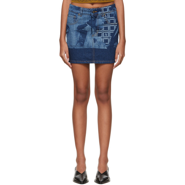  Ahluwalia Indigo Eyes On You Short Skirt 