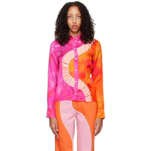  Ahluwalia Pink & Orange Kati Shirt 