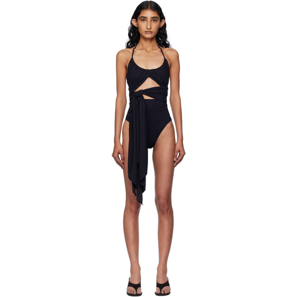  Alaïa Black Cross Two-piece Swimsuit 
