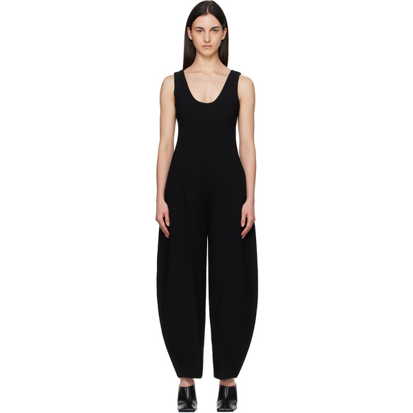  Alaïa Black Round Crepe Wool Jumpsuit 