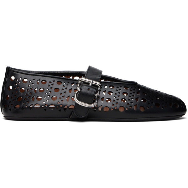  Alaïa Black Vienne Lambskin Ballerina Flats 