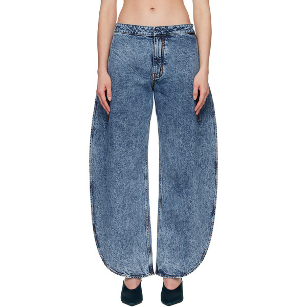  Alaïa Blue Petal Jeans 