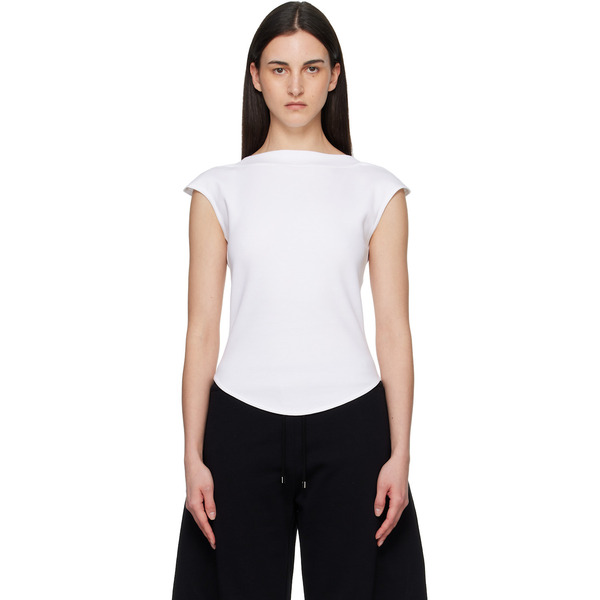  Alaïa White Cap Cotton T-shirt 